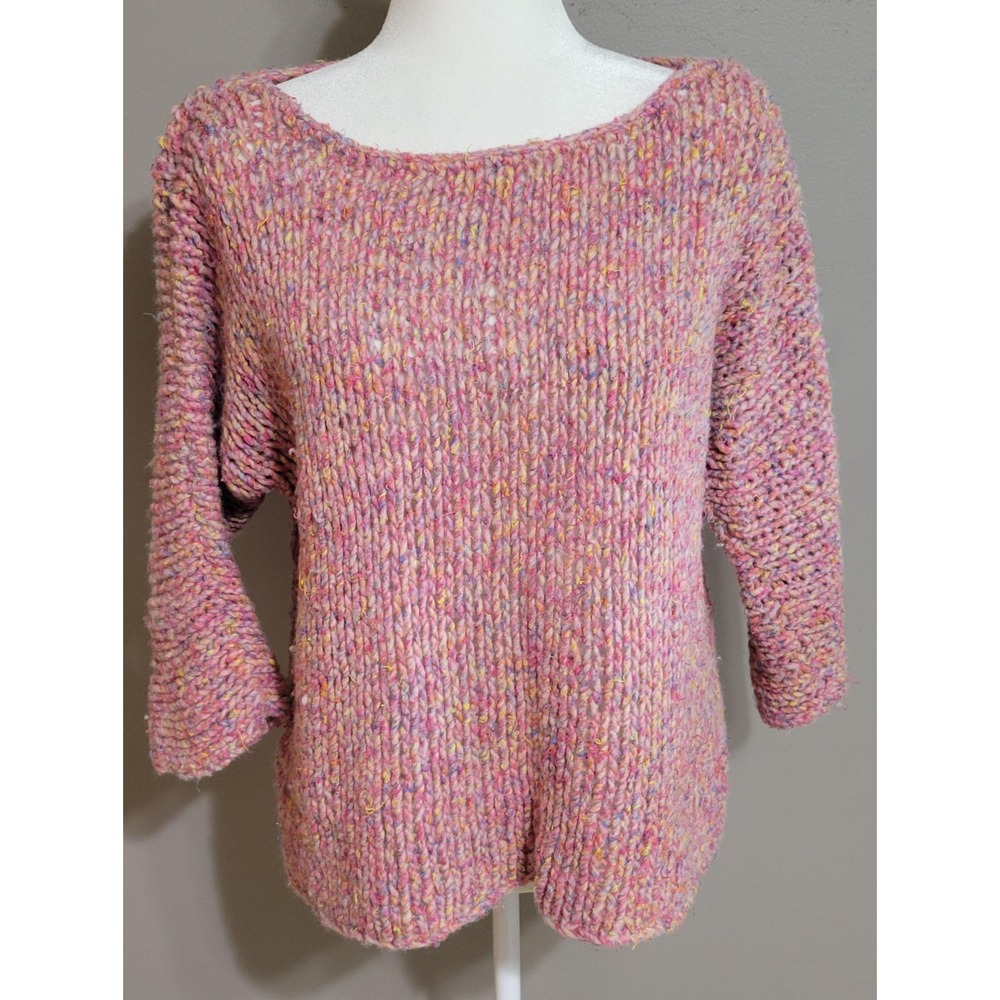 Sundance Oversized Open Knit Wool Silk Blend Sweater